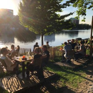 Amsterdam - people sitting in park