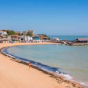Viking Bay in the seaside town of Broadstairs, east Kent, England