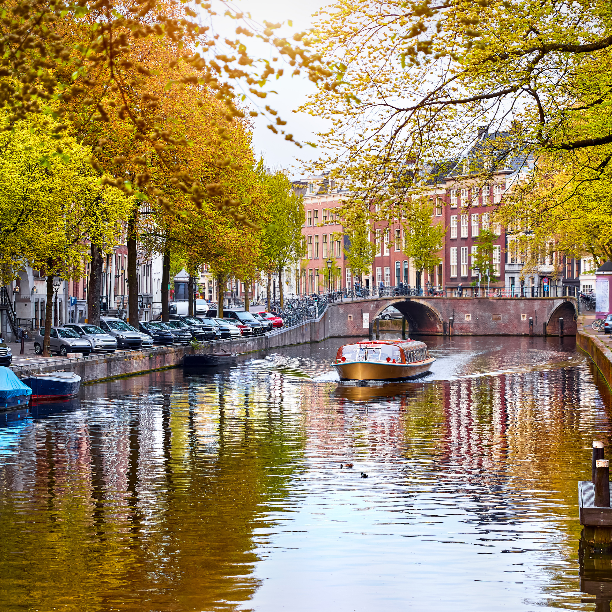 Amsterdam canals in the Netherlands